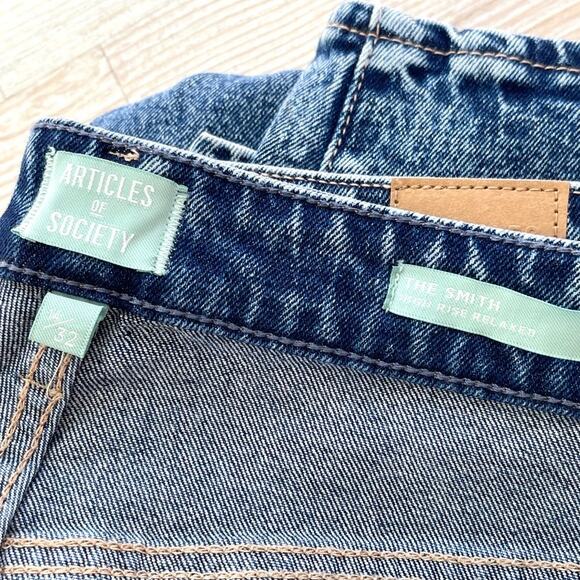 Articles of Society The Smith High Rise Relaxed Jeans | Deep Lake Size 14 - Picture 4 of 9